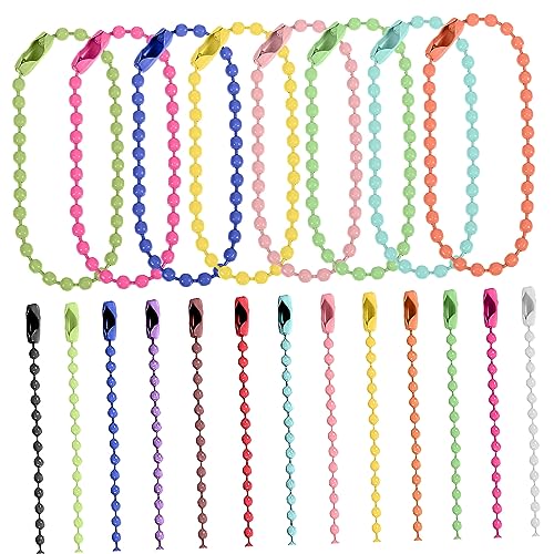 Holibanna 200 Stück Farbige Wellen Perlen Kette Perle Schlüsselanhänger Kugelketten Halskette Kugelkette Schlüsselanhänger Perlen Schlüsselanhänger Perlen Für Schlüsselanhänger Metall von Holibanna