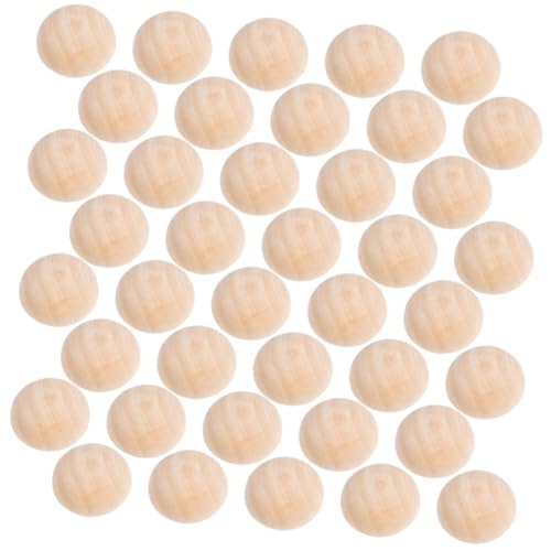 Holibanna 200 Stück Halbe Holzperlen Naturbelassene DIY Bastelperlen Halbkreis Holzkugeln Glatte Oberfläche Für Kinderhandwerk Dekoration Schmuckgestaltung von Holibanna
