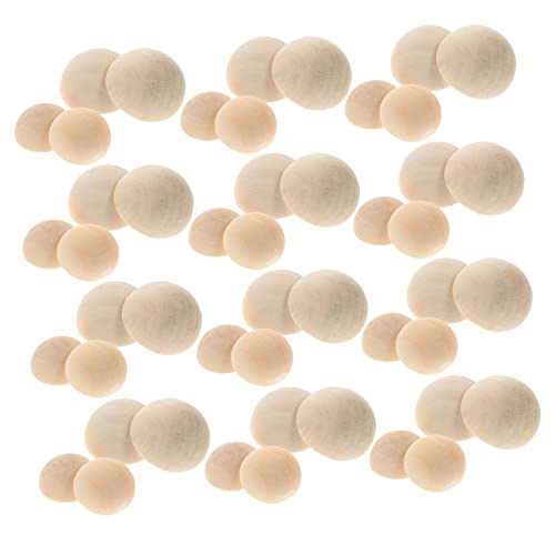 Holibanna 200 Stück Halbe Holzperlen Unbehandelt Natürliche DIY Holzperlen für Schmuck und Bastelprojekte Holibanna 200 Stück Halbe Holzperlen Unbehandelt Natürliche DIY Holzperlen für Schmuck und Bastelprojekte von Holibanna