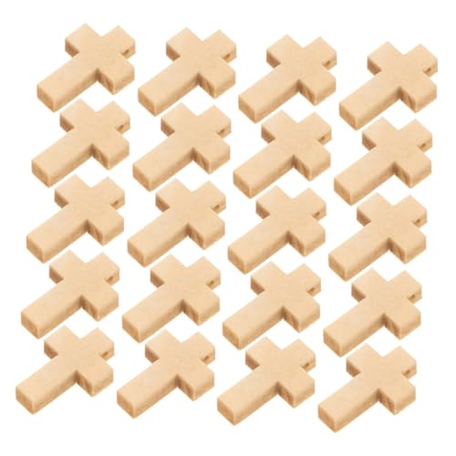 Holibanna 200 Stück Holzkreuz Anhänger Naturbelassen Unbehandelt Mini Holzperlen Vintage Kreuz Design Für Schmuckherstellung Armbänder Halsketten DIY Basteln Ostern Gebetszubehör von Holibanna