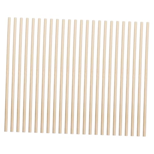 Holibanna 200 Stück Natürliche Holzstäbe DIY Rundholzstäbe zum Basteln für Glatte Unbehandelte Holzleisten für Kreative Handwerksprojekte und Praktische von Holibanna