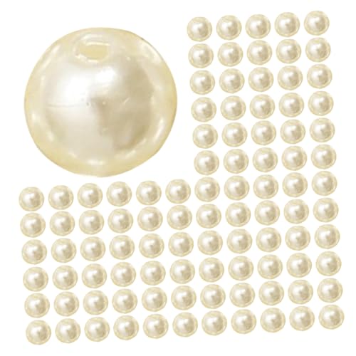 Holibanna 200 Stück Runde Weiße Abs Imitationsperlen mit Leichte und Kratzfeste Lose Perlen für Diy Schmuckherstellung Armbänder Halsketten Bastelprojekte Kreative Perlen zum Auffädeln von Holibanna