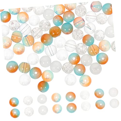 Holibanna 200Stücke Glasperlen Handgefertigte Runde Abstandshalter für DIY Schmuckherstellung Glasperlen Halsketten und Armbänder Einfach zu Verwenden von Holibanna