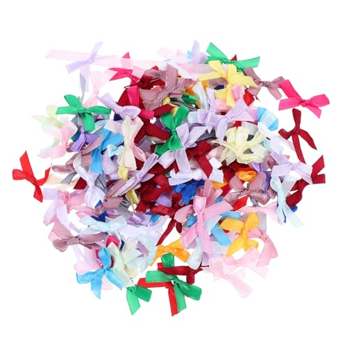 Holibanna 200Stücke Mixed Color Satinband Schleifen Handgemachte Bögen für Kostüme und Dekoration für Weihnachten und Partys Langlebig und Farbenfroh von Holibanna