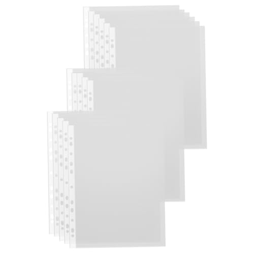 Holibanna 200Stücke Transparente Dokumententaschen mit Löchern Wiederverwendbare Binder für Lose zur Sicheren Aufbewahrung von Unterlagen und Fotos Passend von Holibanna