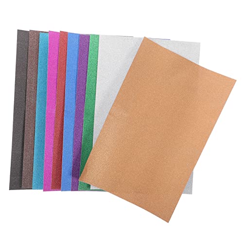 Holibanna 20Blätter Glitzer Bastelpapier Selbstklebend für DIY Projekte Funkelnde Gestaltung Farben für Handarbeiten und Ideen Glitzernde Textur M² von Holibanna