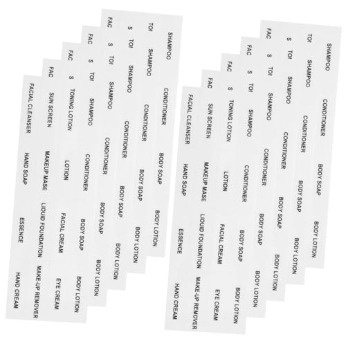 Holibanna 20Blätter Reise Subflaschenetiketten Selbstklebende Für Organisation Von Hautpflegeprodukten Und Shampoos von Holibanna