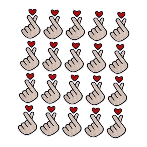 Holibanna 20Stücke DIY Stickerei Patches Fingerherz Applikationen für Kleidung Schuhe und Kunsthandwerk Hautfreundliches Material zum Dekorieren und Verstärken von Textilien von Holibanna