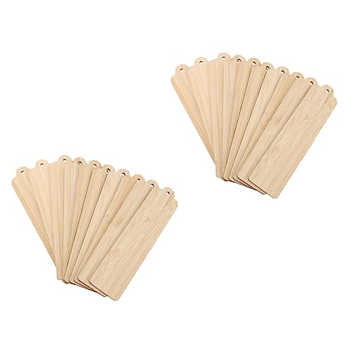 Holibanna 20Stücke Holz Lesezeichen Blanko Unbehandeltes Holz DIY Tags Für Bastelarbeiten Leere Lesezeichen Für Schlüsselanhänger Weinflaschen Dekorationen Für Feiern von Holibanna