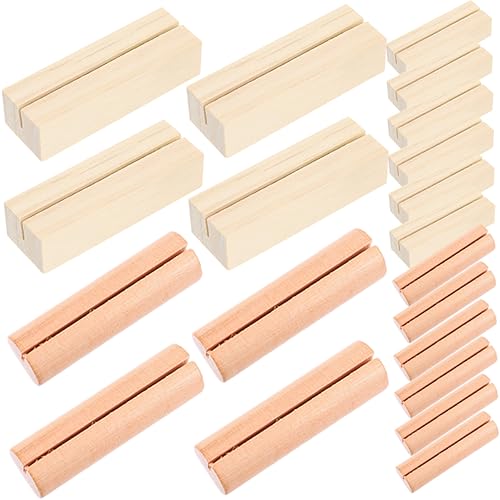 Holibanna 20Stücke Holzkartenhalter für Hochzeiten Deko Tischkartenständer Stabile Holzständer für Platzkarten und Tischnummernhalter für Feiern und Veranstaltungen Langlebig von Holibanna