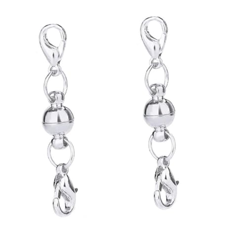 Holibanna 20Stücke Magnetverschluss Kugel Magneten Silber und Magnetschnallen für Schmuck Armbänder und Starker Halt Einfach zu Bedienen von Holibanna