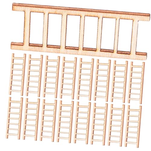 Holibanna 20Stücke Miniatur Leiter Dekorationsset für Puppenhaus und Bonsai Dekoration Langlebige Mini Leitern für DIY Projekte und Kreative Gartenideen von Holibanna