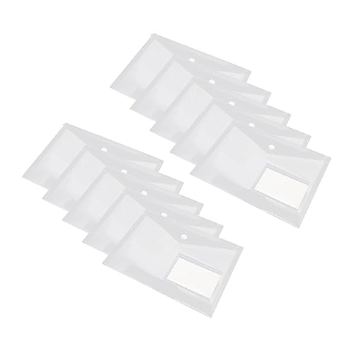Holibanna 20Stücke Transparente Dokumententasche Robuste Datei Organizer mit Schnappverschluss für Büro Schule und Zuhause Leicht und Tragbar für Quittungen Visitenkarten von Holibanna
