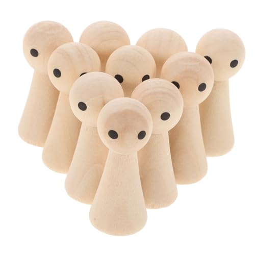 Holibanna 20Stücke Unbemalte Holzfiguren Für DIY Projekte Dekorationspuppen Holz Für Bastelarbeiten Und Bemalbare Holzpflock Menschen von Holibanna