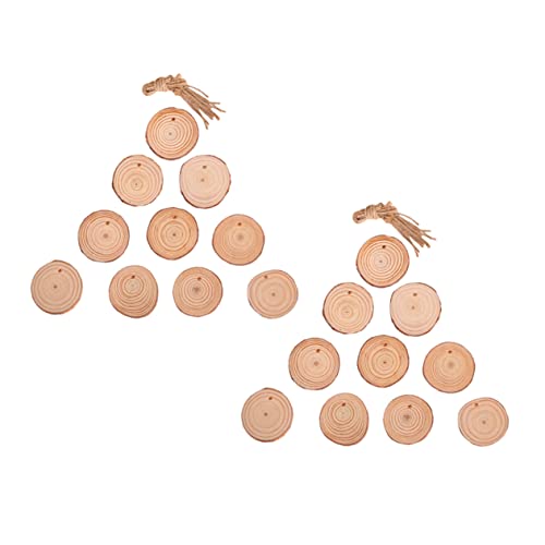 Holibanna 20Stücke Weihnachtsbaum Holzscheiben Unvollendete Naturholzscheiben mit Hanfseil Weihnachtsdekoration und DIY Schmuckgestaltung für Innen und Außenanwendungen Holibanna 20Stücke Weihnachtsbaum Holzscheiben Unvollendete Naturholzscheiben mit Hanfseil Weihnachtsdekoration und DIY Schmuckgestaltung für Innen und Außenanwendungen von Holibanna