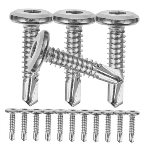 Holibanna 20Stücke Zaunnägel Selbstschneidende Metallschrauben für Zaunmontage Flache Rundschrauben Witterungsbeständig für Kleine bis Mittlere Projekte Holibanna 20Stücke Zaunnägel Selbstschneidende Metallschrauben für Zaunmontage Flache Rundschrauben Witterungsbeständig für Kleine bis Mittlere Projekte von Holibanna