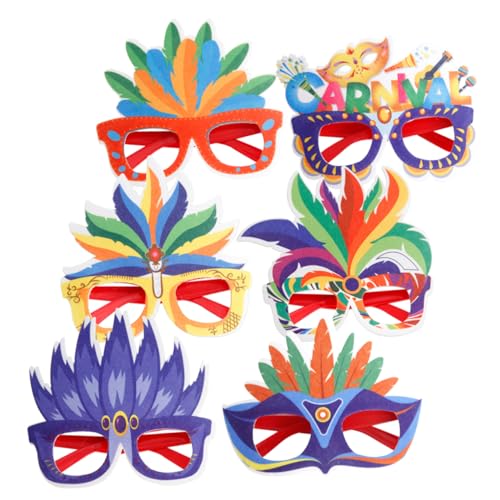 Holibanna 24 Stk karneval brille Karnevalsparty Sonnenbrille Fotogeschenke Ornament Dekor Party-Brillen-Requisiten Plastikgläser Abschlussball schmücken Hawaii Kleidung von Holibanna