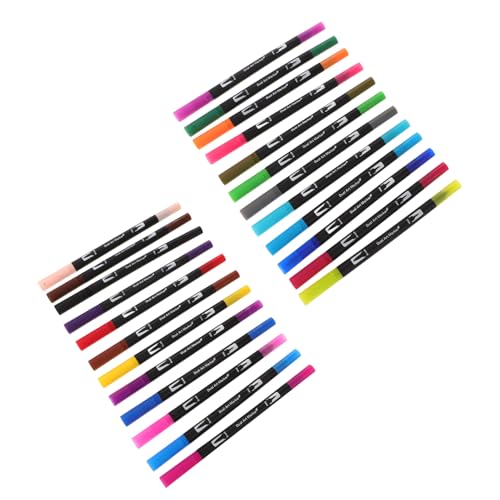 Holibanna 24 Stück Aquarellpinsel-Set Pinselmarker Planermarker Wasserpinsel Handbeschriftungsstifte abwaschbarer Marker Mischmarker farbige Schreibmarker Aquarellstift PP-Kunststoff Schwarz von Holibanna