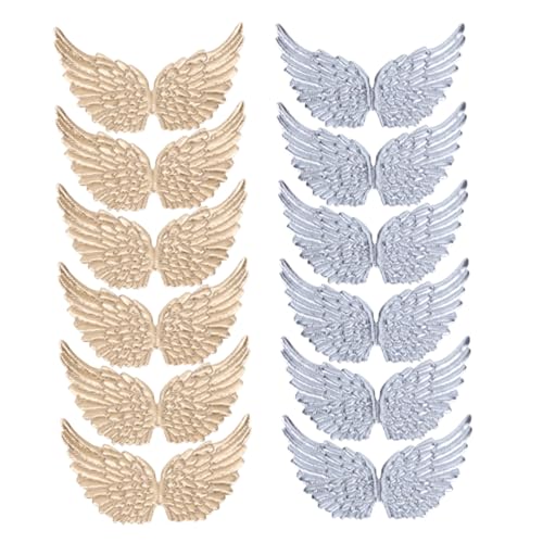 Holibanna 24 Stück Engel Flügel Patches für DIY Kleidung Taschen Silber Gold Applikationen für Bastelbedarf für Partys Dekorationen Holibanna 24 Stück Engel Flügel Patches für DIY Kleidung Taschen Silber Gold Applikationen für Bastelbedarf für Partys Dekorationen von Holibanna