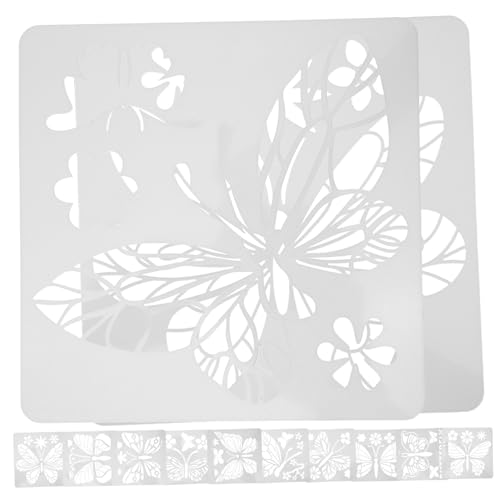 Holibanna 24 Stück Schmetterlings Schablonen Teiliges DIY Malschablonen Pet für Kreative Wand und Möbelgestaltung Wiederverwendbar und Flexibel für Kunsthandwerk und Dekoration von Holibanna