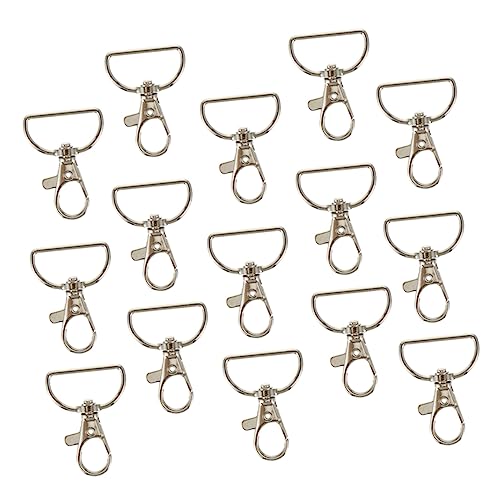 Holibanna 24 Stück Teiliges D Ring Karpfenverschlüsse für Schlüsselanhänger Taschen und Bastelarbeiten Langlebige Metallclips Installieren mit Drehbarem Design und Sicherem Halt von Holibanna