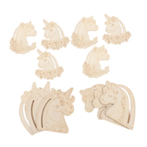 Holibanna 24 Stück Teiliges Einhorn Holzscheiben Naturbelassene DIY Bastelholzstücke zum Bemalen und Dekorieren Vielseitige Holzanhänger für Personalisierte Ornamente bei Hochzeit Party und von Holibanna
