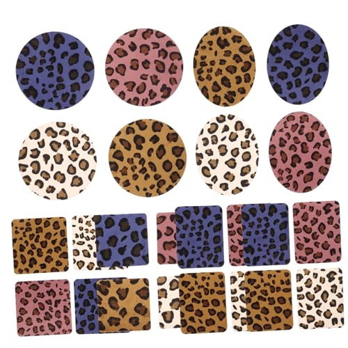 Holibanna 24 Stück Teiliges Farbenfrohe Leopard Print Patches für Kleidung und Hüte Abnehmbar und Langlebig zum Dekorieren und Reparieren von Textilien von Holibanna