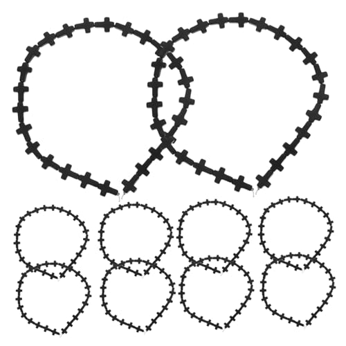 Holibanna 24 Stück kreuzen Loch Türkis Halskette Armband-Anhänger Reize schmuckherstellung zubehör Kreuzanhänger Kit zur Herstellung von Charm-Armbändern Freundschaftsarmband Perlen Black von Holibanna