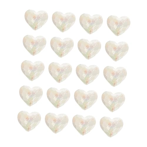 Holibanna 24Stücke Herz Acrylliebeperlen DIY Hochzeitsdeko Schmuck Crafting Perlen Langlebig und Vielseitig für Armbänder und Anhänger Füllung für Designs von Holibanna
