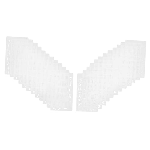 Holibanna 24Stücke Hohle Malerei Alphanumerische Schablone Set für DIY Zeichnungen Journal Scrapbooking und Planer Wiederverwendbare und Zahlenvorlagen Weiß von Holibanna