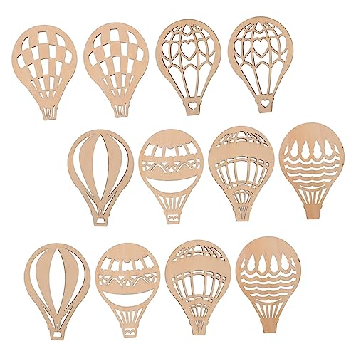 Holibanna 24Stücke Holz Heißluftballon Design Chips DIY Graffiti Holzscheiben für Wanddekoration und Handgemachte Kinderhandwerksprojekte von Holibanna