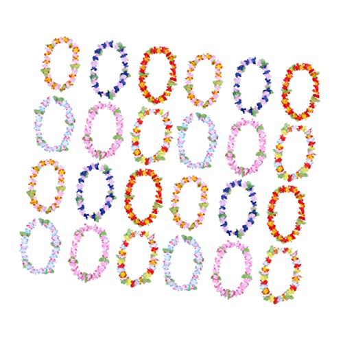 Holibanna 24Stücke Teiliges Hawaii Blumen Halskette Luau Girlanden Für Tropische Partys Hochzeiten Festivitäten Hula Tänze Und Bühnenaufführungen Für Dekoration Und Kostüm von Holibanna