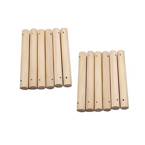 Holibanna 25 Stück Lange Runde Holzstäbe mit Löchern Robuste Holzstäbchen für DIY Haustierleiter Modellbau und Bastelprojekte für Holibanna 25 Stück Lange Runde Holzstäbe mit Löchern Robuste Holzstäbchen für DIY Haustierleiter Modellbau und Bastelprojekte für von Holibanna