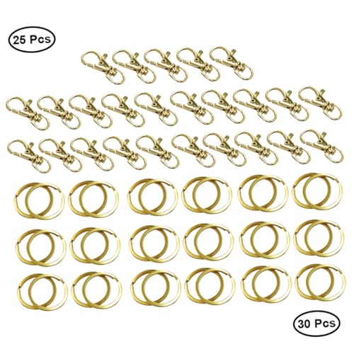 Holibanna 25 Stück Teiliges Goldfarbene Karabinerverschlüsse Teilig Schlüsselringe für Schmuckherstellung Langlebige Metall claw Buckle für DIY Armbänder Halsketten und Schlüsselanhänger Holibanna 25 Stück Teiliges Goldfarbene Karabinerverschlüsse Teilig Schlüsselringe für Schmuckherstellung Langlebige Metall claw Buckle für DIY Armbänder Halsketten und Schlüsselanhänger von Holibanna