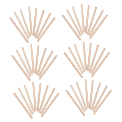 Holibanna 250 Stück Holzstäbchen zum Basteln Naturbelassene Glatte Eisstiele Robuste Leichte Holzspatel für DIY Handwerk Waxing Kaffeeumrühren und Kreative Anwendungen von Holibanna