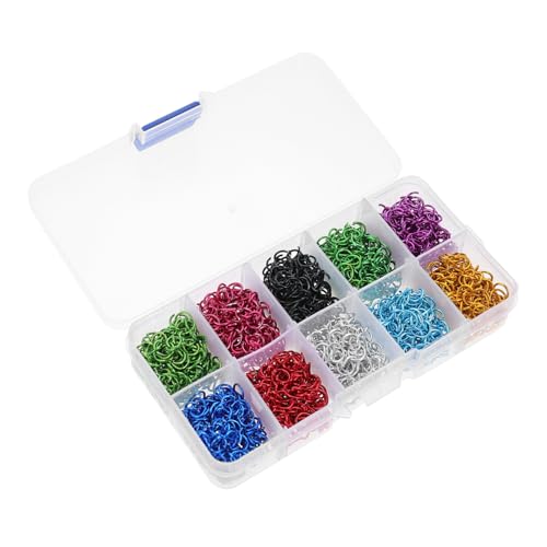 Holibanna 250 Stück Teiliges Farbige Aluminium splitringe Offen für Schmuckherstellung DIY Armbänder Halsketten Verbindungsringe Langlebig Kompakt für Bastelprojekte von Holibanna