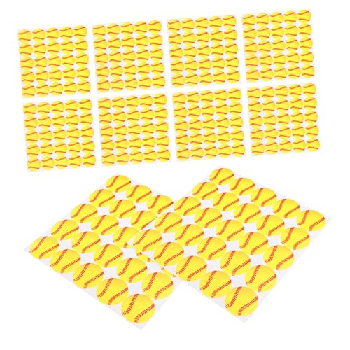 Holibanna 250pcs Selbstkleber Gelbe Baseball -aufkleber Für Kinder Sportspiele Party Runde Labels Für Wasserflaschen Planer Für Kleine Aufkleber Zum Markieren Und Schreiben Weiter von Holibanna