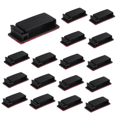 Holibanna 25Stücke Kabel Organizer Clips Selbstklebende Kabelmanagement Klemmen Fester Wandhalter für Kabel Kabelklemmen Langlebige Verformungsbeständige Clips für Zuhause Büro von Holibanna