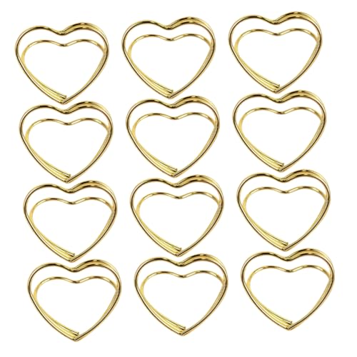 Holibanna 25Stücke Kartenständer Herzform aus Metall Süße Tischkartenhalter für Hochzeit Fotohalter und Visitenkarten für Dekoration und Veranstaltungen von Holibanna