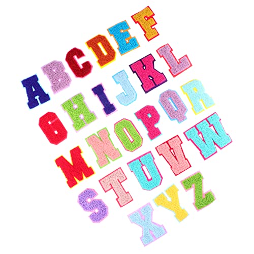 Holibanna 26 Stück Buchstaben Aufnäher Set Teiliges Embroidery Patch für Kleidung Taschen Hüte Strapazierfähig Einfach zu Verwenden und Vielseitig von Holibanna