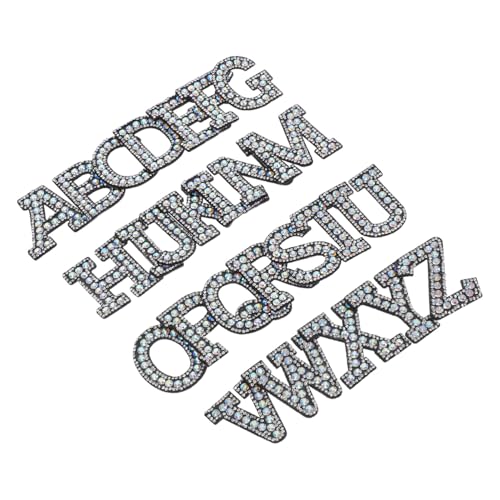 Holibanna 26 Stück DIY Alphabet Applikationen für Kleidung Rucksäcke Hüte und Bastelprojekte für Hitzeübertragung und Nähen von Holibanna