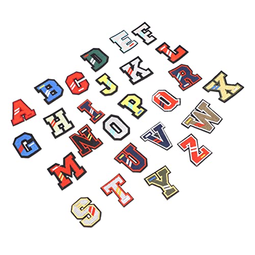 Holibanna 26 Stück Teiliges Aufbügler Alphabet Patch Set Buchstaben Patches zum Aufnähen für Kleidung Rucksack Hüte Diy Stoffbuchstaben Reparatur und Dekoration von Holibanna