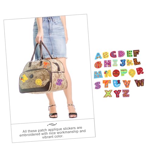 Holibanna 26 Stück Teiliges Bunte Buchstaben Aufnäher zum Aufbügeln Bestickte Applikationen für Kleidung DIY Textilien Kreative Reparatur und Individuelle Gestaltung Farbenfrohe Alphabet Holibanna 26 Stück Teiliges Bunte Buchstaben Aufnäher zum Aufbügeln Bestickte Applikationen für Kleidung DIY Textilien Kreative Reparatur und Individuelle Gestaltung Farbenfrohe Alphabet von Holibanna
