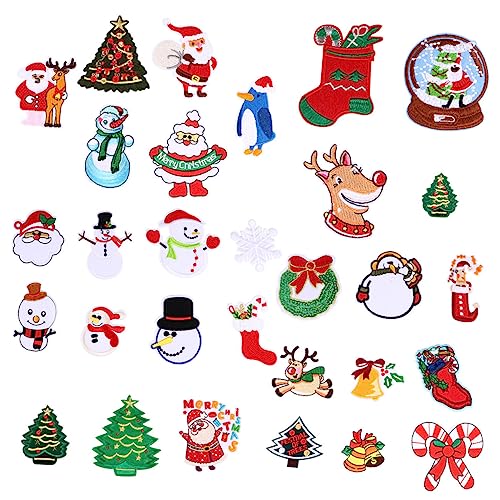 Holibanna 26 Stück Teiliges Weihnachts Themen Stickereipatches Aufbügelbare Applikationen für Kleidung Taschen und Hüte für DIY Dekoration und Reparaturen Holibanna 26 Stück Teiliges Weihnachts Themen Stickereipatches Aufbügelbare Applikationen für Kleidung Taschen und Hüte für DIY Dekoration und Reparaturen von Holibanna