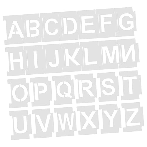 Holibanna 26Stücke Alphabet Malerei Schablonen Wiederverwendbare Vorlagen Pet für DIY Projekte Wanddekoration Basteln und Mehr Sicher und von Holibanna
