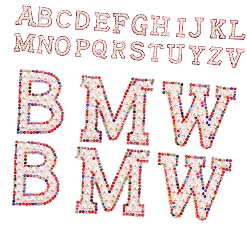 Holibanna 26Stücke Teiliges Bling Alphabet Patch DIY Stoffdekor Für Kleidung Hautfreundlich Und Langlebig Zum Reparieren Und Gestalten Von Outfits von Holibanna