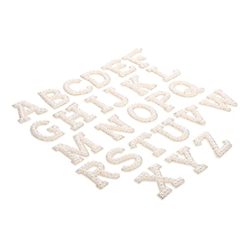 Holibanna 26Stücke Teiliges Patches Perlen Aufbügelbare DIY Applikationen für Kleidung Taschen und Hüte Selbstklebende Strass Aufnäher für Bastelprojekte von Holibanna