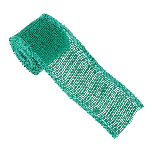 Holibanna 2M Jute Sackleinen Bandrolle Grün Für Weihnachtsdekoration Umweltfreundliches Juteband Für Bastelprojekte Und Vielseitig Einsetzbar Für Kränze von Holibanna