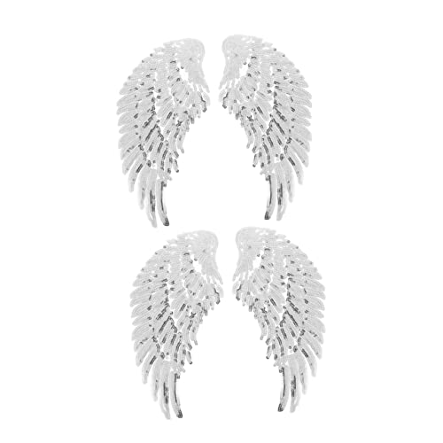 Holibanna 2Paare Winkelflügel Pailletten Patches Zum Aufbügeln DIY Applikationen Für Kleidung Jacken Taschen Silberne Stoffaufnäher Für Bastelprojekte Holibanna 2Paare Winkelflügel Pailletten Patches Zum Aufbügeln DIY Applikationen Für Kleidung Jacken Taschen Silberne Stoffaufnäher Für Bastelprojekte von Holibanna
