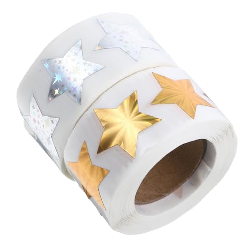 Holibanna 2Rollen Dekorative Sternaufkleber Für Lehrerzubehör Mit Sternen Selbstklebend Für Belohnungen Geschenkverpackungen Und Schulprojekte Leuchtende von Holibanna